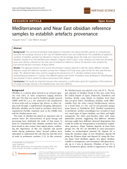 Mediterranean and Near East obsidian reference samples to