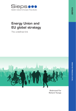 Energy union and EU global strategy