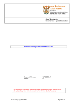Standard for Digital Elevation Model data - National Geo