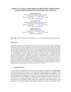 cross-cultural comparison of hofstede`s dimensions