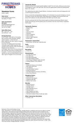 Steadman Farms - First Texas Homes