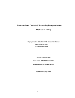 Europeanisation in Turkey - European Consortium for Political