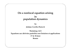 On a nonlocal equation arising in population dynamics