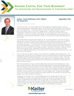 Raising Capital For Your Business? The Advantages and
