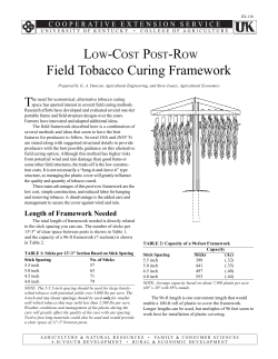 Id-116: Low-Cost Post-Row Field Tobacco Curing Framework