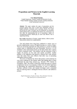 Prepositions and Pictures in the English Learning Materials