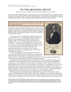 On the Abolition Circuit - National Humanities Center