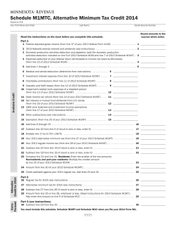 2014 Alternative Minimum Tax Credit