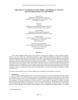 The Impact of Presentation Mode and Product Type on Online