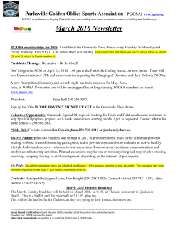 March 2016 Newsletter