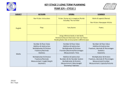 key stage 2 long term planning year 3/4 &ndash; cycle 1