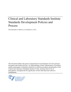 Standards Development Policies and