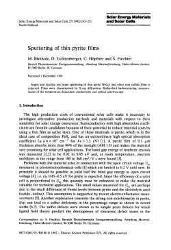 Sputtering of thin pyrite films