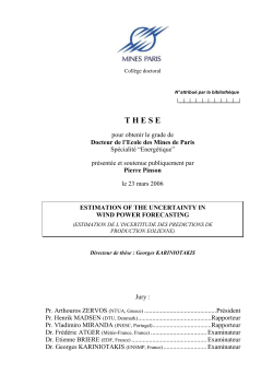 Estimation of the Uncertainty in Wind Power Forecasting