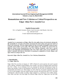 Romanticism and New Criticism as Critical Perspectives on