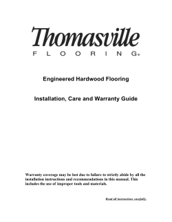 Thomasville Engineered Install Booklet