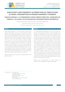 masculinity and femininity as predictors of tobacco and alcohol
