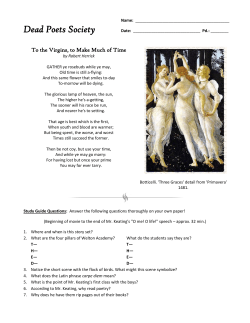 Dead Poets Society - Renton School District