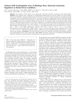 Patients With Erythrophobia (Fear of Blushing