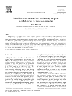 Coincidence and mismatch of biodiversity hotspots: a global survey
