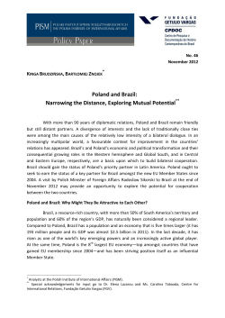 Poland and Brazil: Narrowing the Distance, Exploring