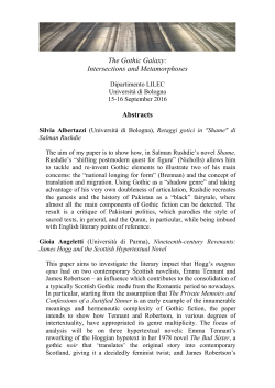 The Gothic Galaxy - Abstracts - 1 September