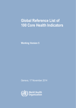 Global Reference List of 100 Core Health Indicators