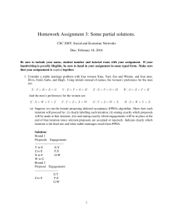Homework Assignment 3: Some partial solutions.