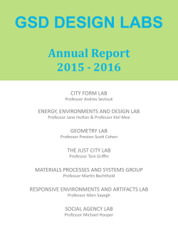 2015-2016 Annual Report - Harvard GSD