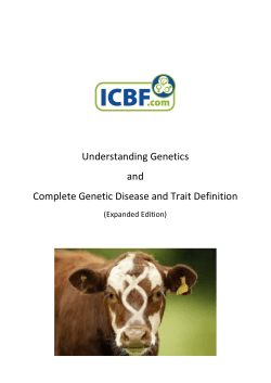 Genetic Trait Information for IDB Genotyped Animals in Ireland