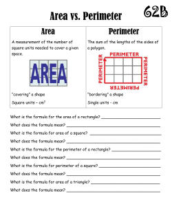 Area vs. Perimeter