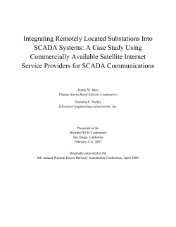 Integrating Remotely Located Substations Into SCADA