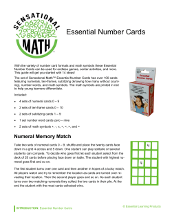 Essential Number Cards - Essential Learning Products