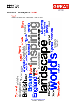 Worksheet | Countryside is GREAT