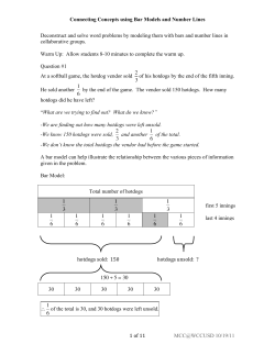 Bar models and number lines