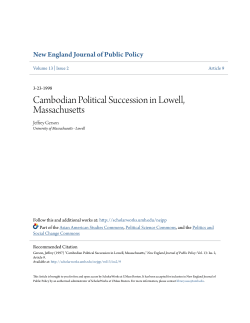 Cambodian Political Succession in Lowell, Massachusetts