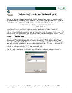 Calculating Geometry and Drainage Density