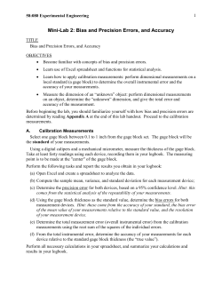 PDF Mini-Lab 2: Bias and Precision Errors, and Accuracy