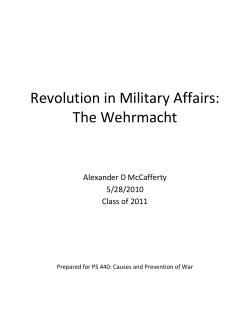 Revolution in Military Affairs: The Wehrmacht