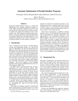 Automatic Optimization of Parallel Dataflow Programs