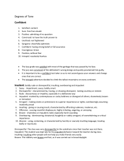 Degrees of Tone Confident