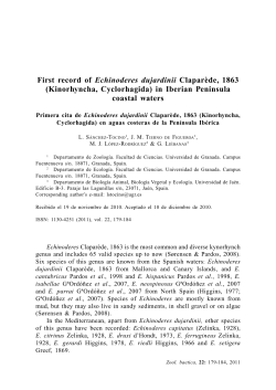 First record of Echinoderes dujardinii Clapar&egrave;de, 1863 (Kinorhyncha