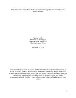 Policy, Economics, and Culture: The Salt River Pima