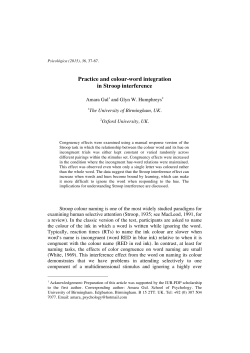 Practice and colour-word integration in Stroop interference