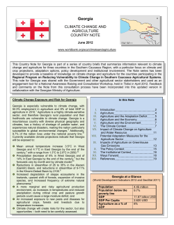 Climate Change Aspects in Agriculture