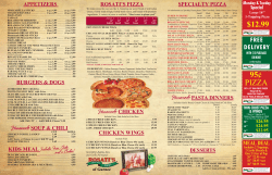 Menu - Rosati`s Pizza