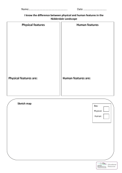 Physical features Physical features are: Human features Human