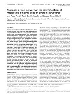Nucleos: a web server for the identification of nucleotide