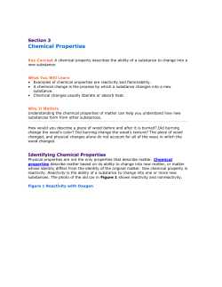 Section 3 Chemical Properties