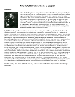 NEW DEAL CRITIC: Rev. Charles E. Coughlin